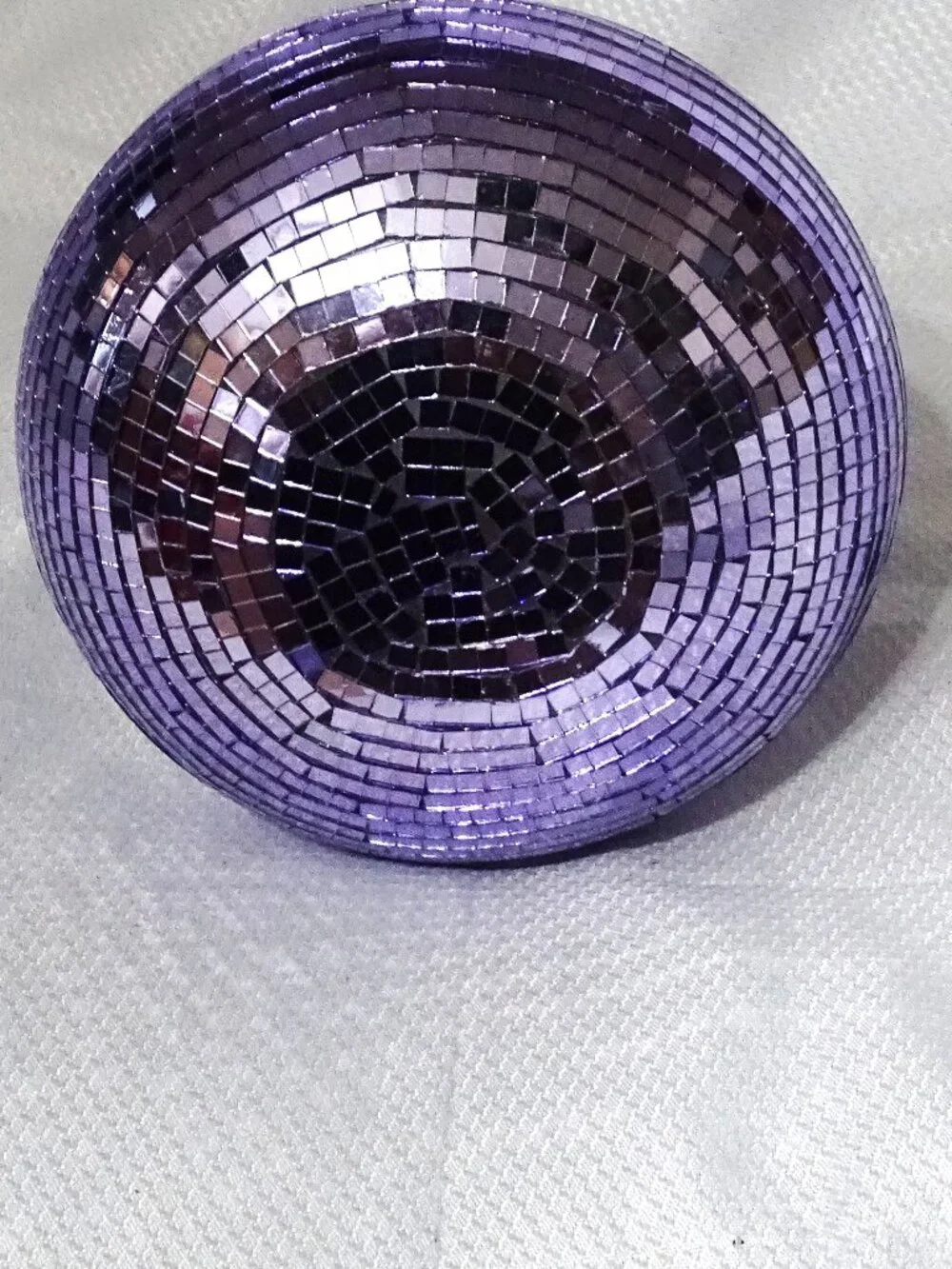 Lavender Mirrored Glass Mushroom 9
